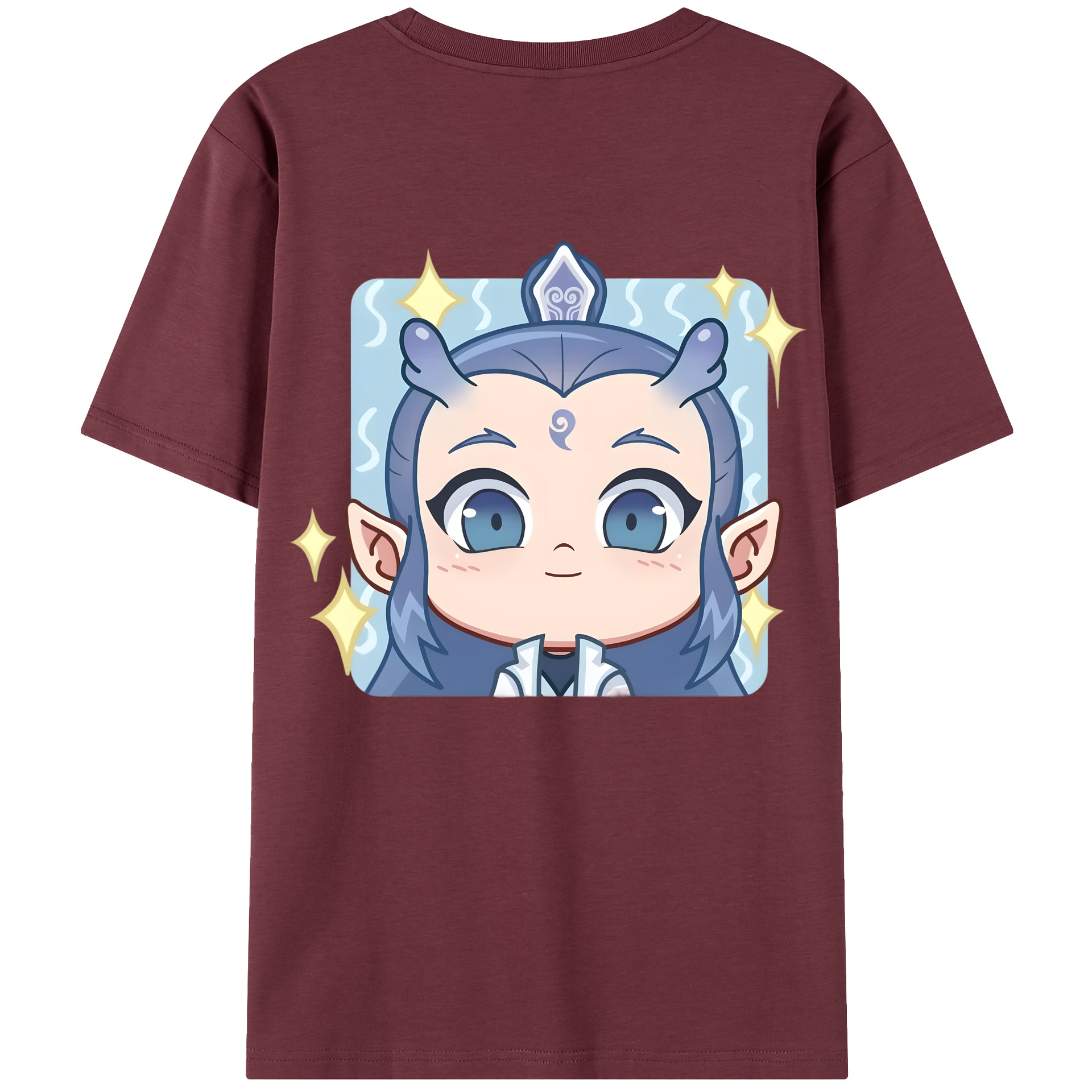 （画像用） Ne Zha 2 ナタ 魔童の大暴れ 綿100％半袖Tシャツ（背面プリント）